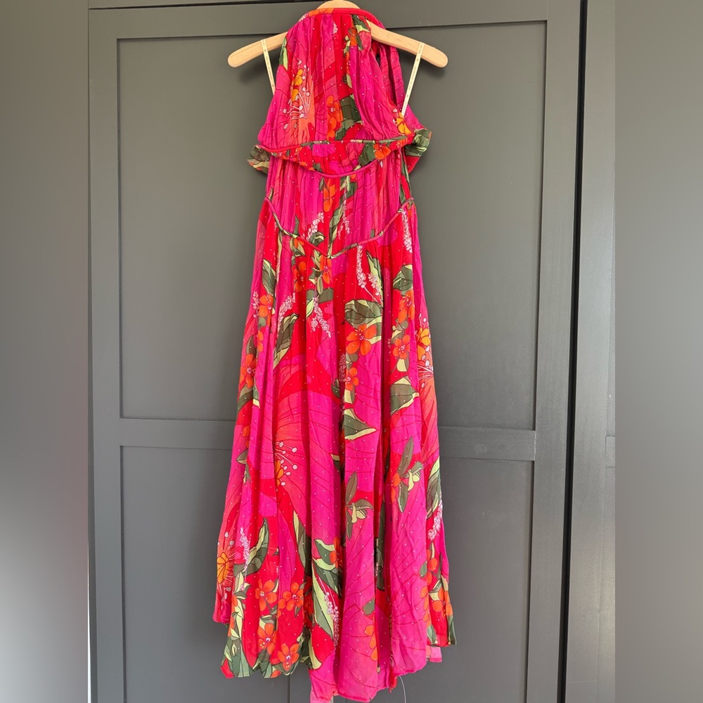FARM RIO Red Pietra Floral Sleeveless Maxi Dress • S • NWT - Picture 3 of 16